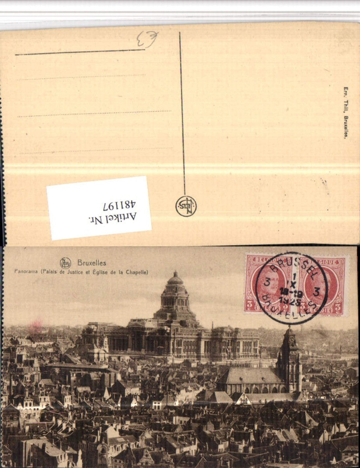 481197,Belgium Bruxelles Brüssel Panorama Palais Justice et Eglise