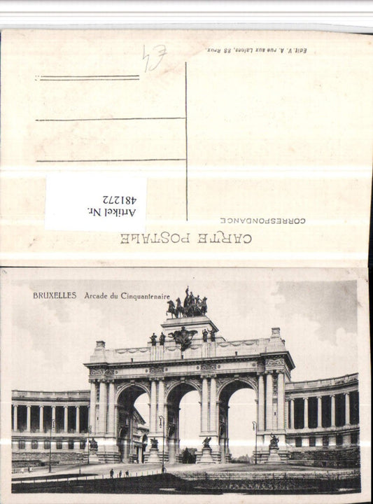 481272,Belgium Bruxelles Brussels Arcade du Cinquantenaire arcades