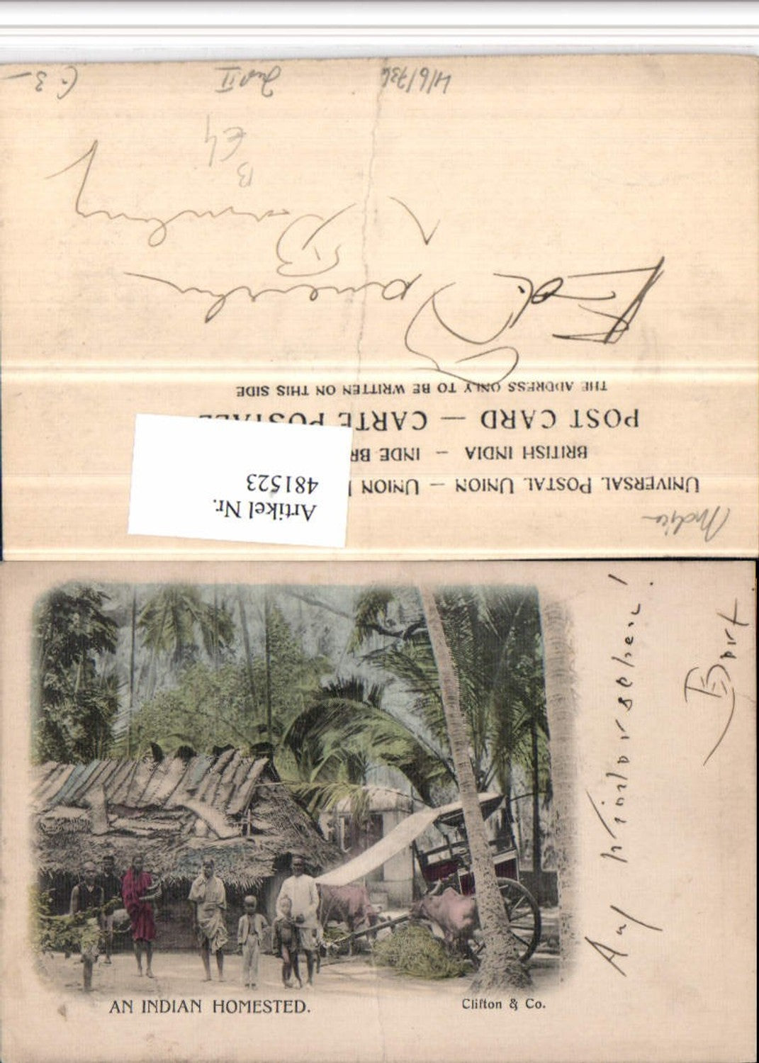 481523, India Indian Homestead Hut Folk Types