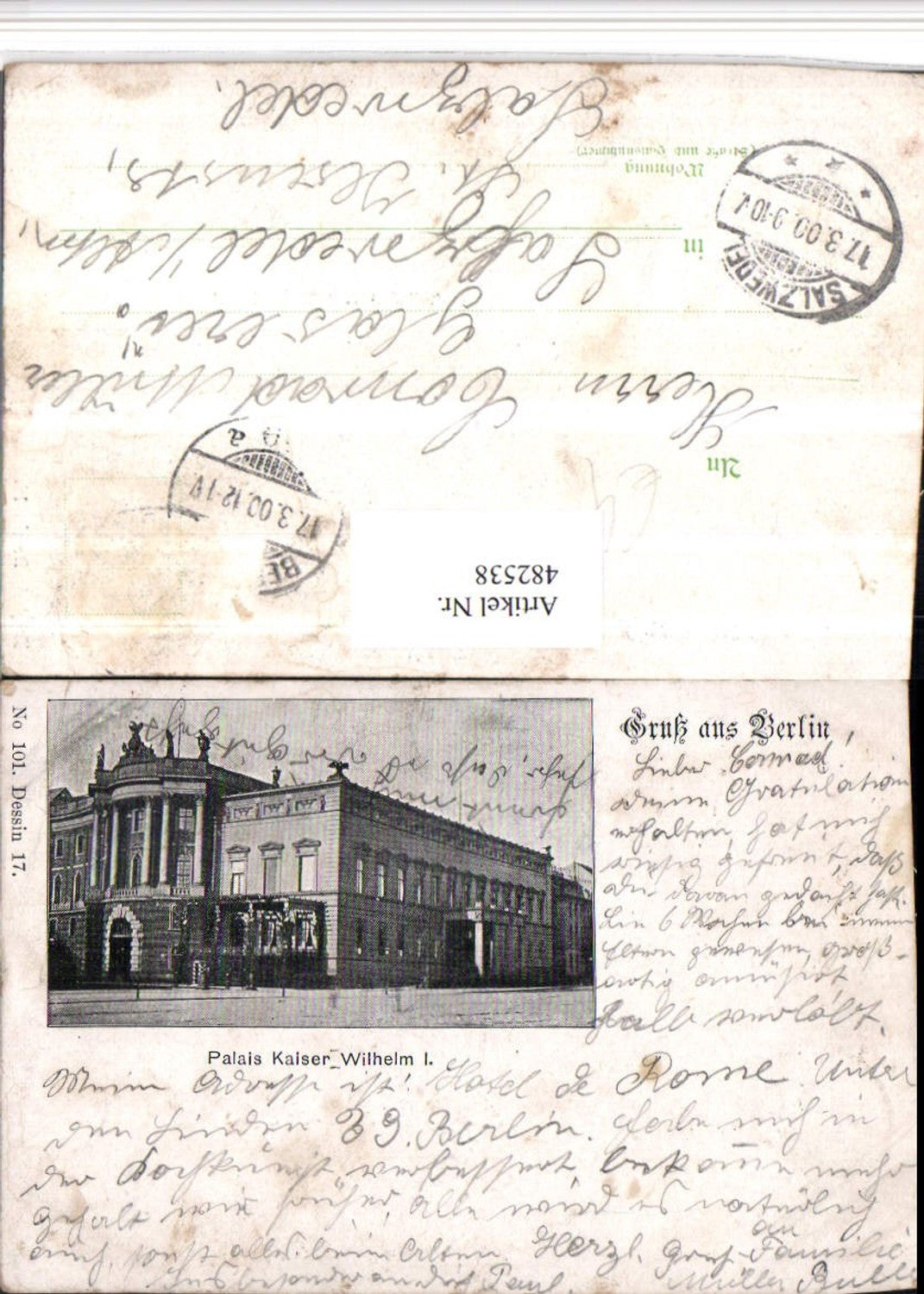 482538, Greetings from Berlin, Kaiser Wilhelm Palace