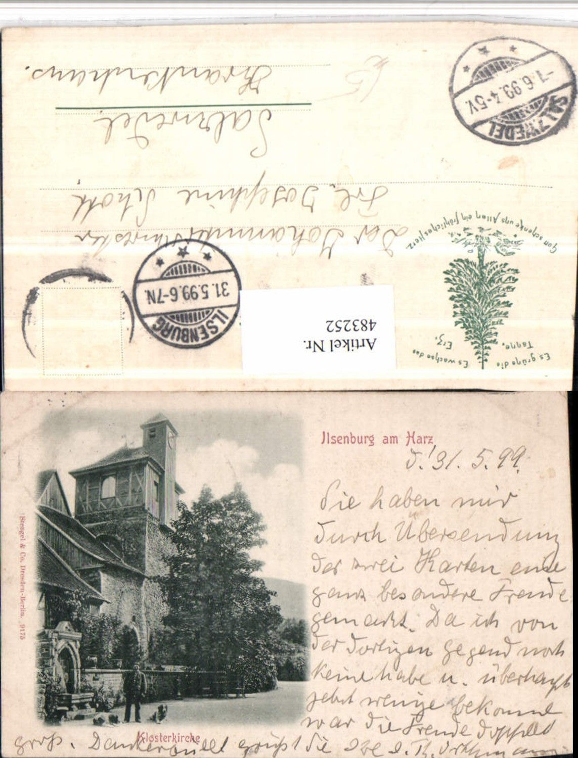 483252, Ilsenburg am Harz Klosterkirche pub Stengel &amp; Co 9175