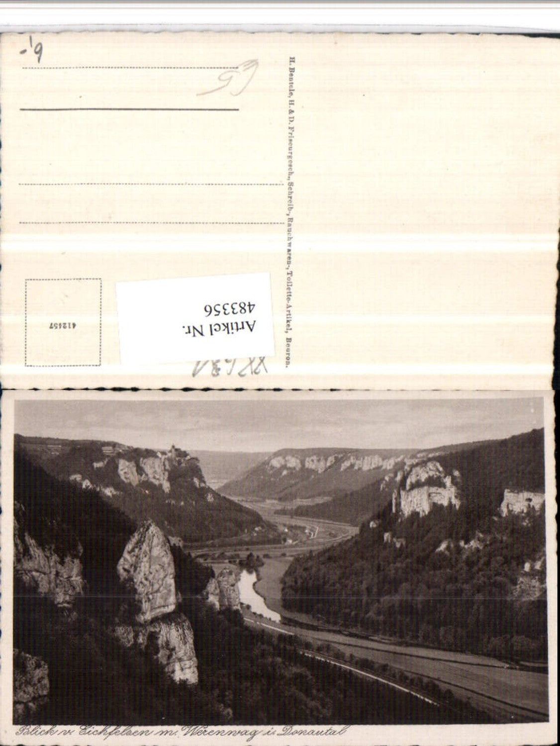 483356, View from Eichfelsen near Werenwag into the Danube valley near Beuron