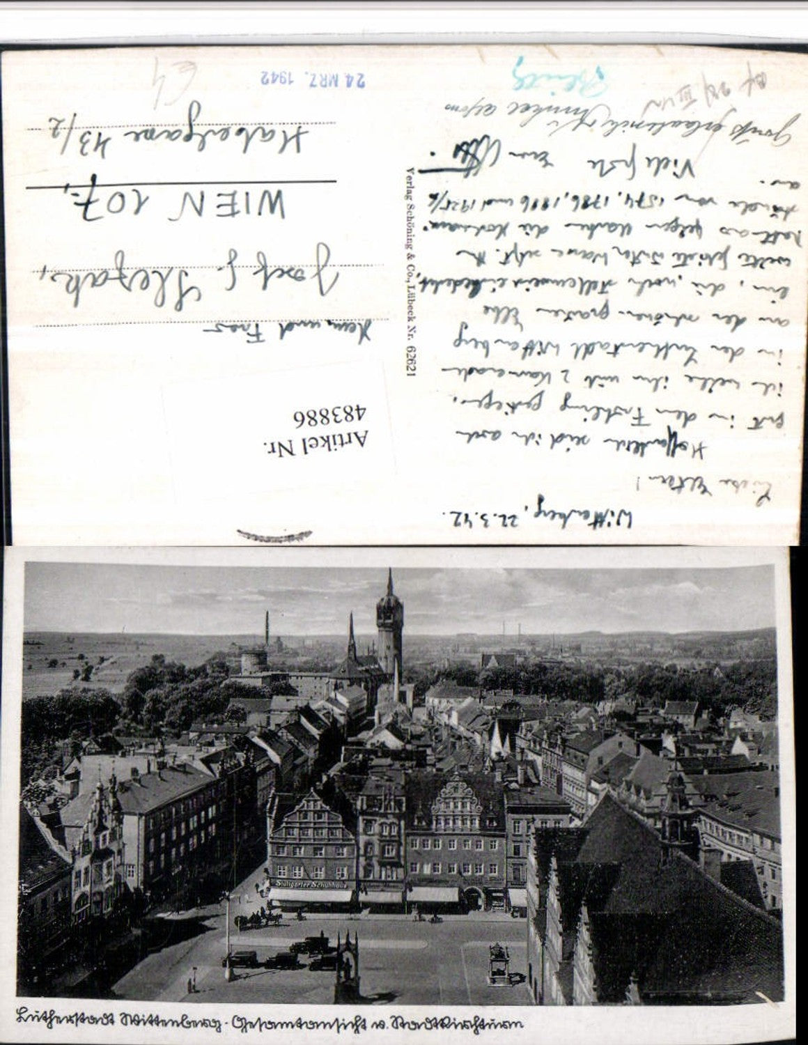 483886, Wittenberg Partial view from the town church tower
