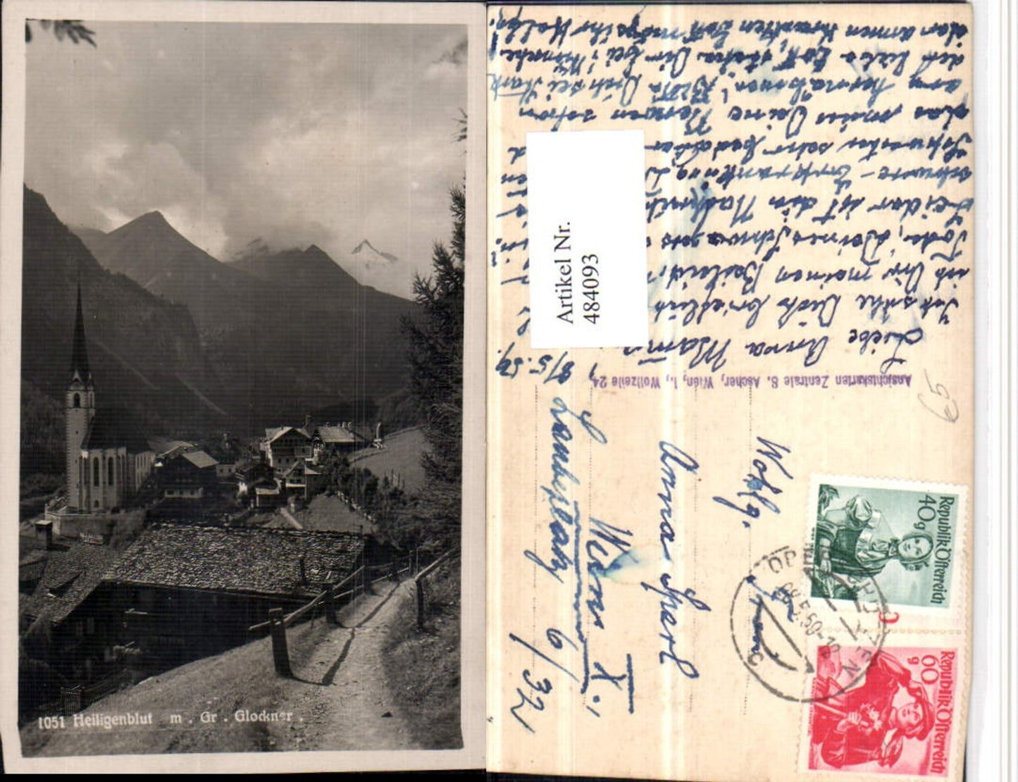 484093, Heiligenblut Total view with Großglockner mountain backdrop
