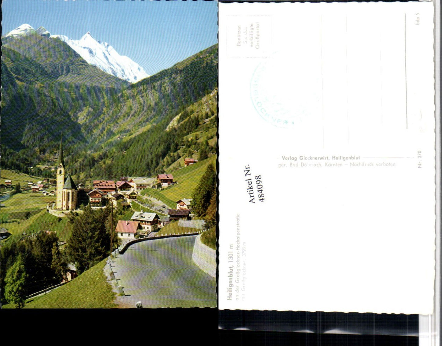 484098, Heiligenblut Total view with Großglockner mountain backdrop