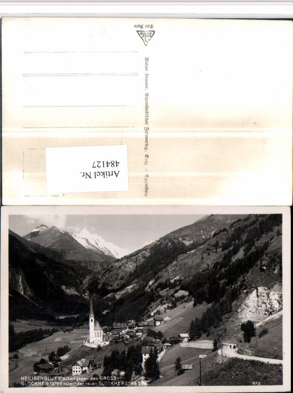 484127, Heiligenblut Total view with Großglockner mountain backdrop