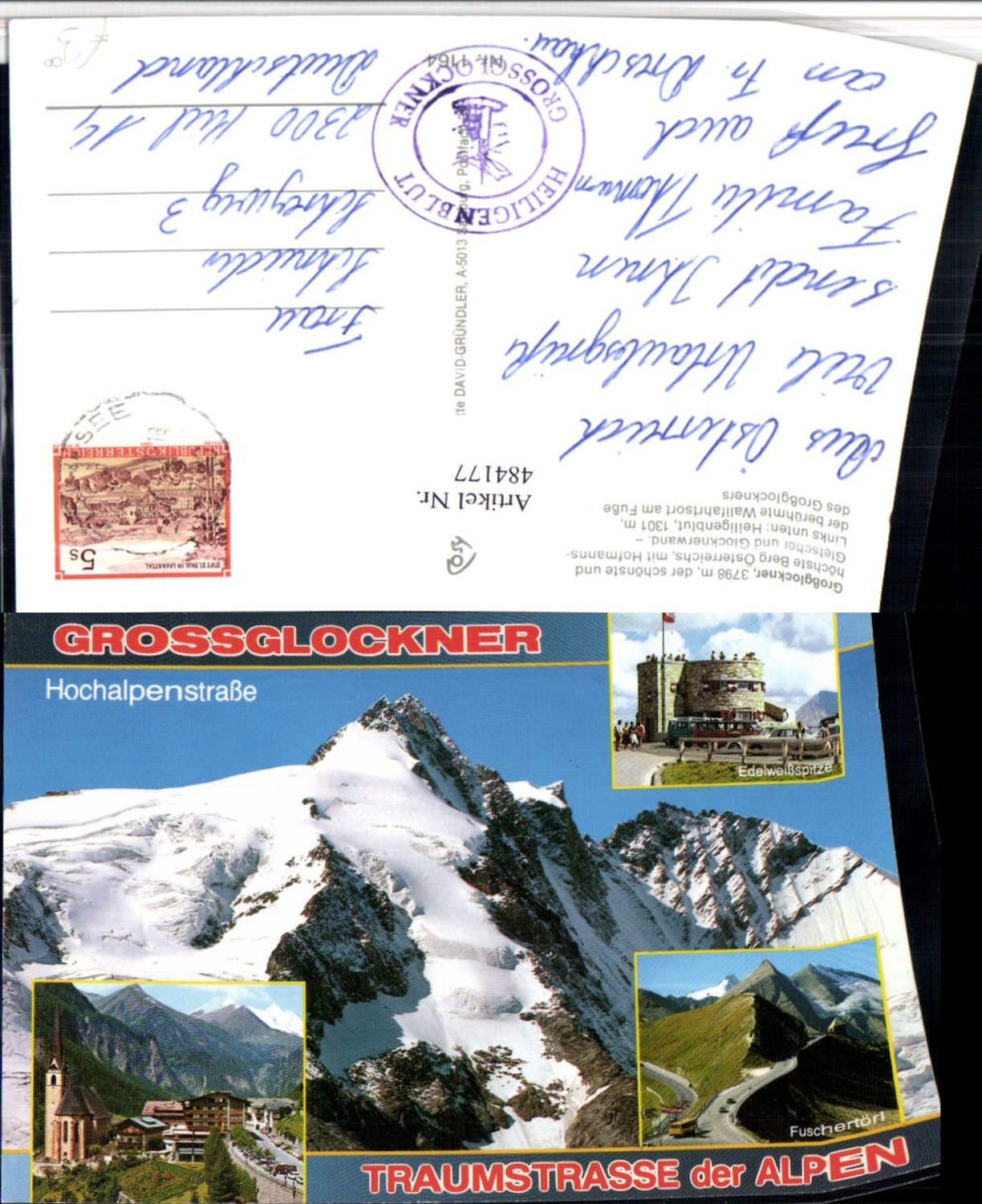 484177, Grossglockner near Heiligenblut Multi-view postcard
