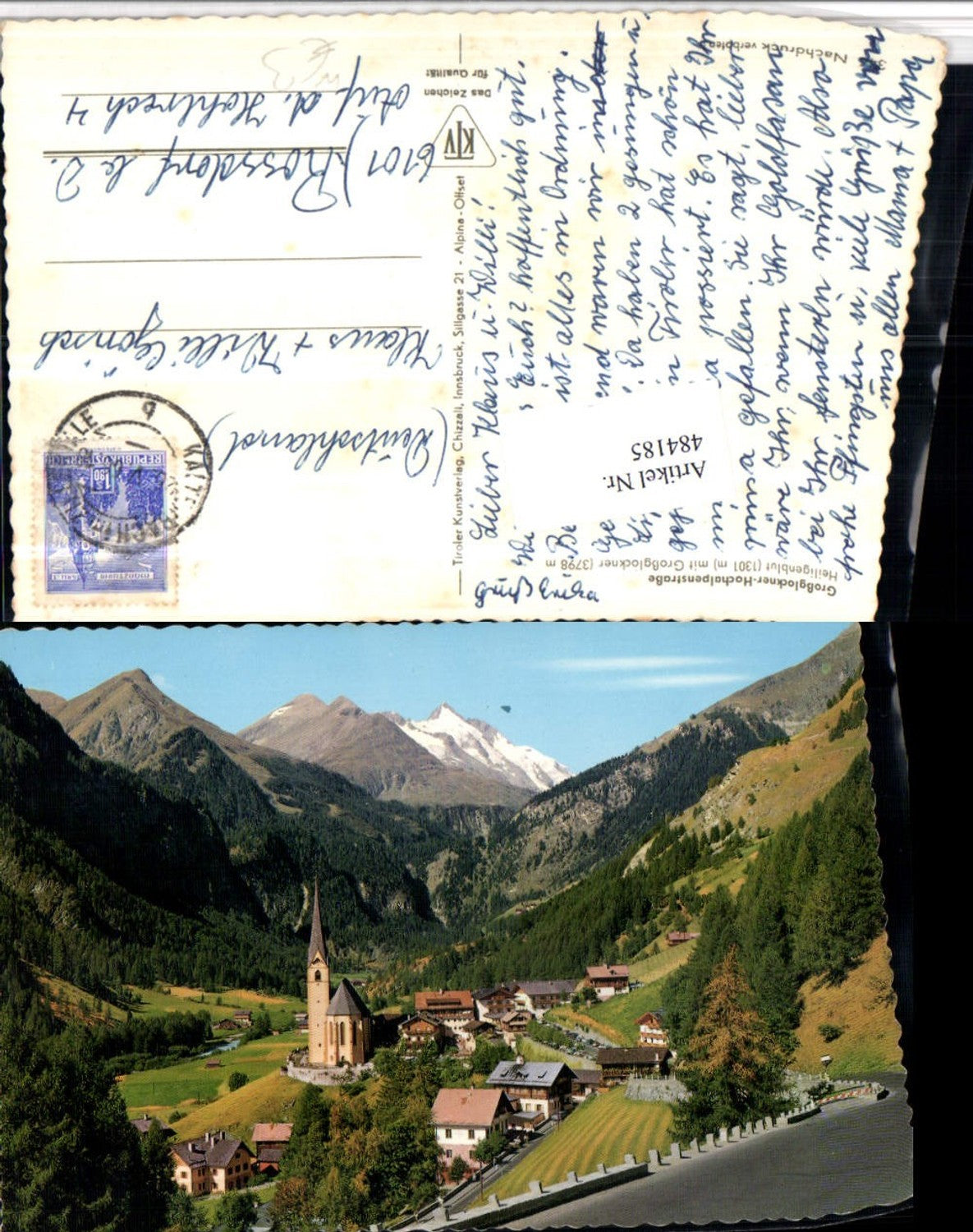 484185, Heiligenblut Total view with Großglockner mountain backdrop