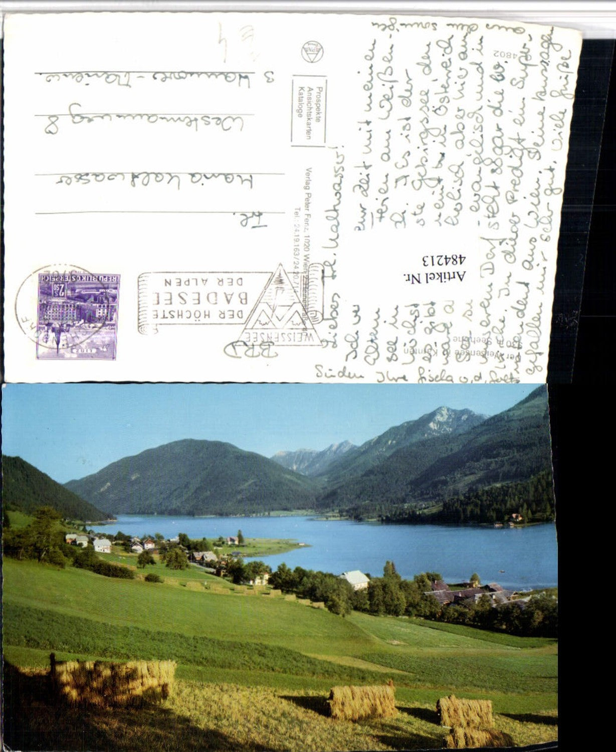 484213, Weissensee Lake mountain scenery