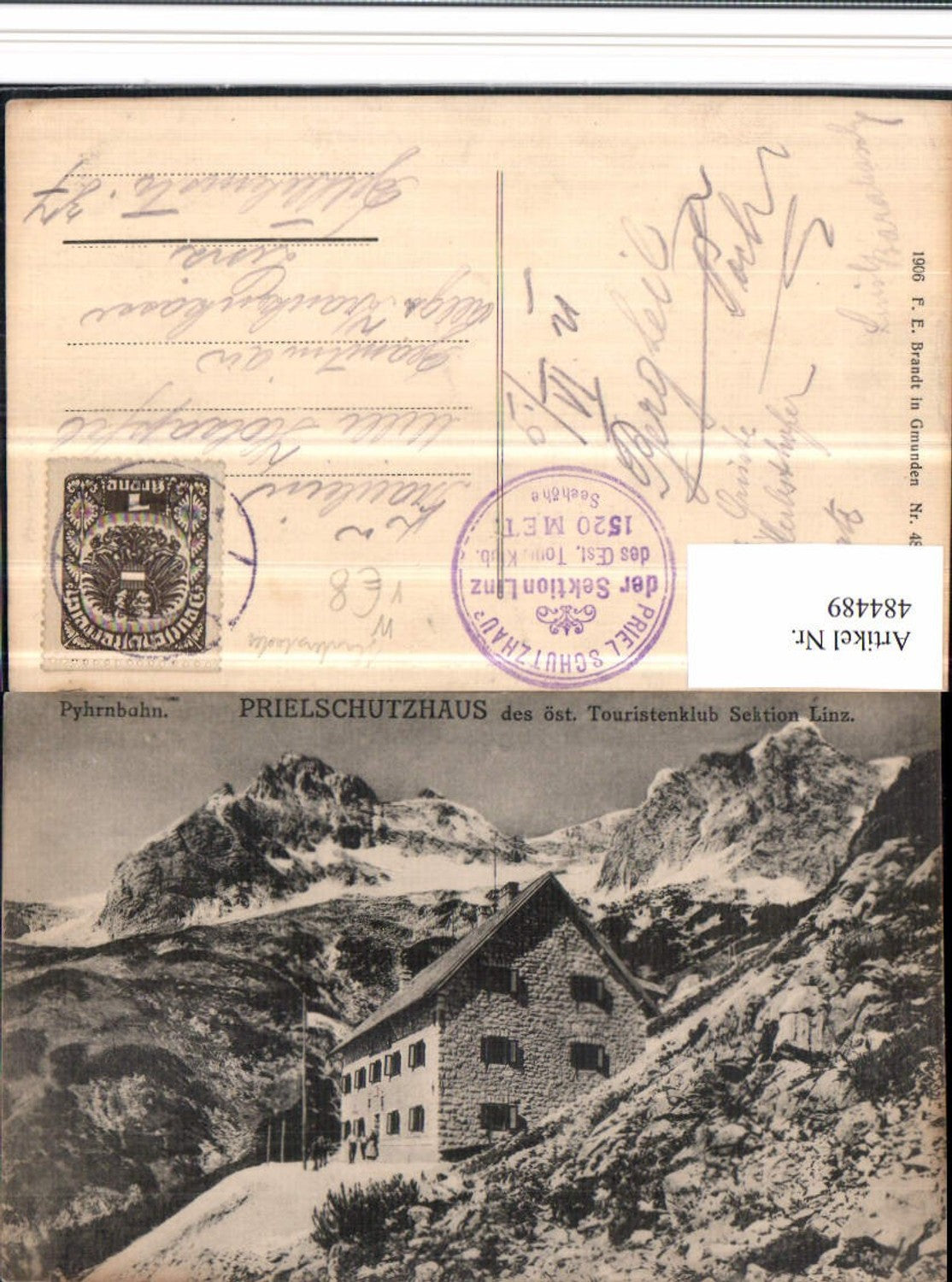 484489, Prielschutzhaus mountain hut near Hinterstoder mountain scenery pub Brandt 4825