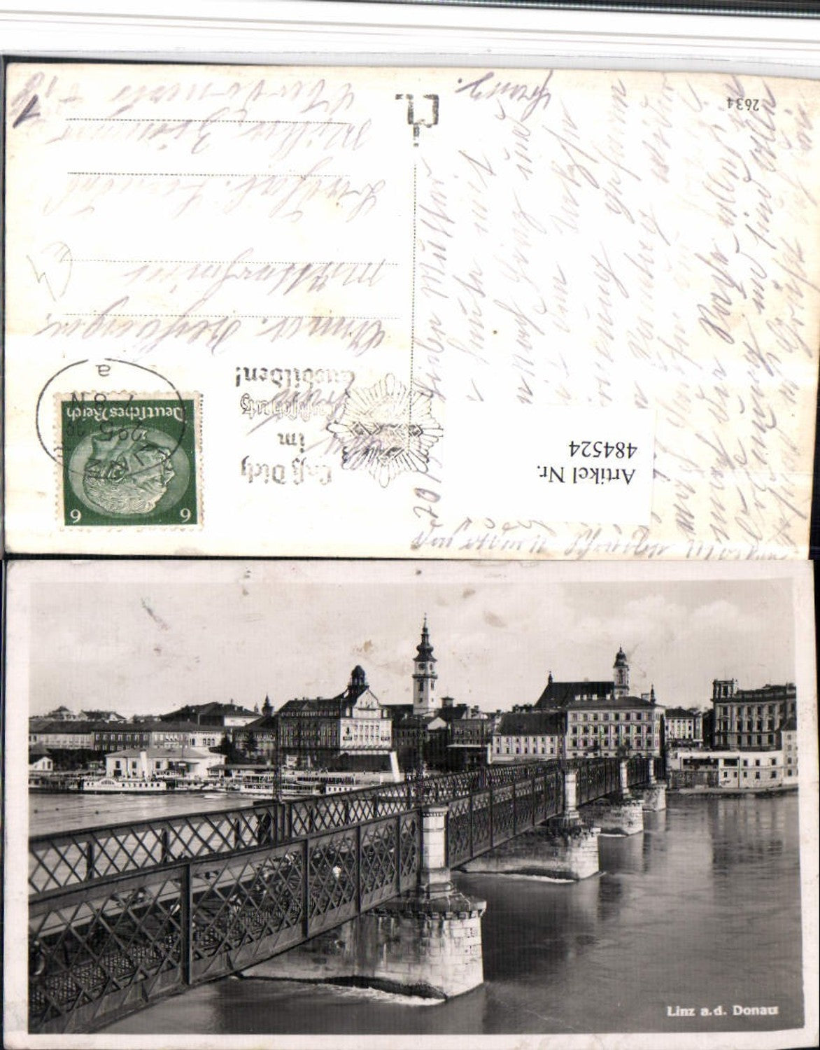 484524, Linz on the Danube, partial view of the bridge