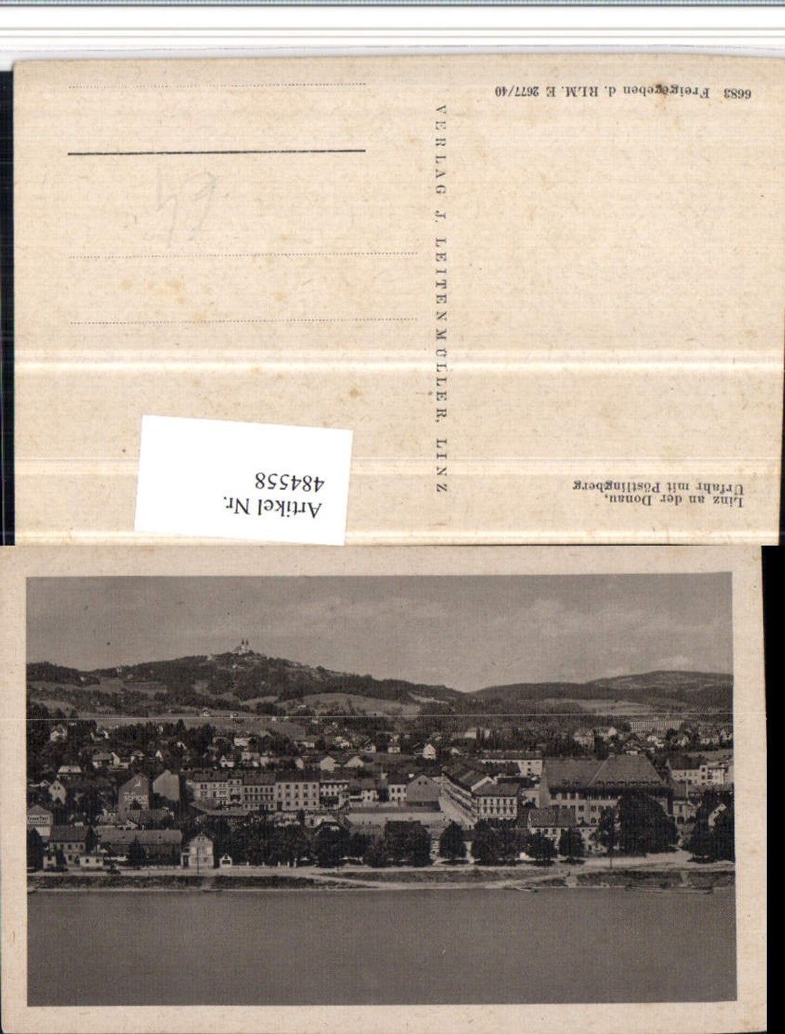 484558, Linz on the Danube, Urfahr, partial view with Pöstlingberg