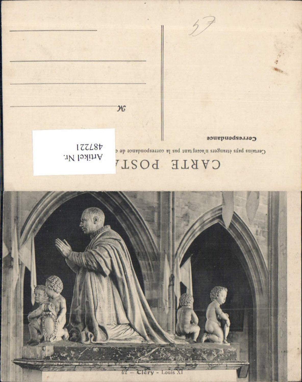 487221, Statue of Louis XI praying, clergy, nobility, monarchy