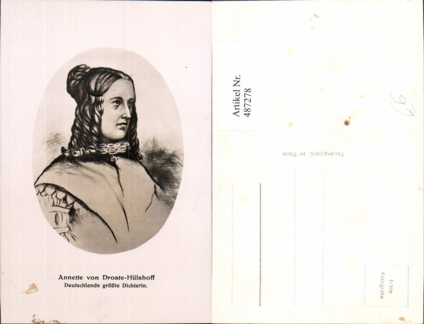487278, Annette von Droste-Hülshoff, poet, art, science