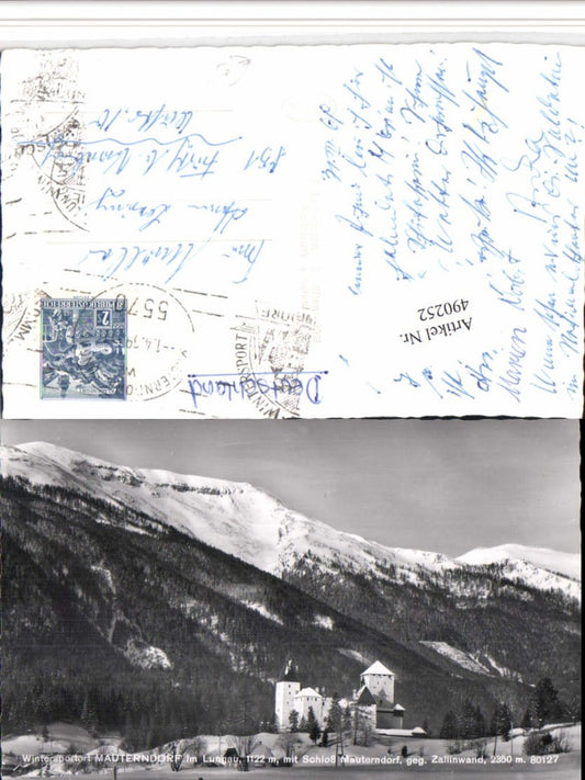 490252, Mauterndorf im Lungau, Castle, Mountain scenery, Winter scene