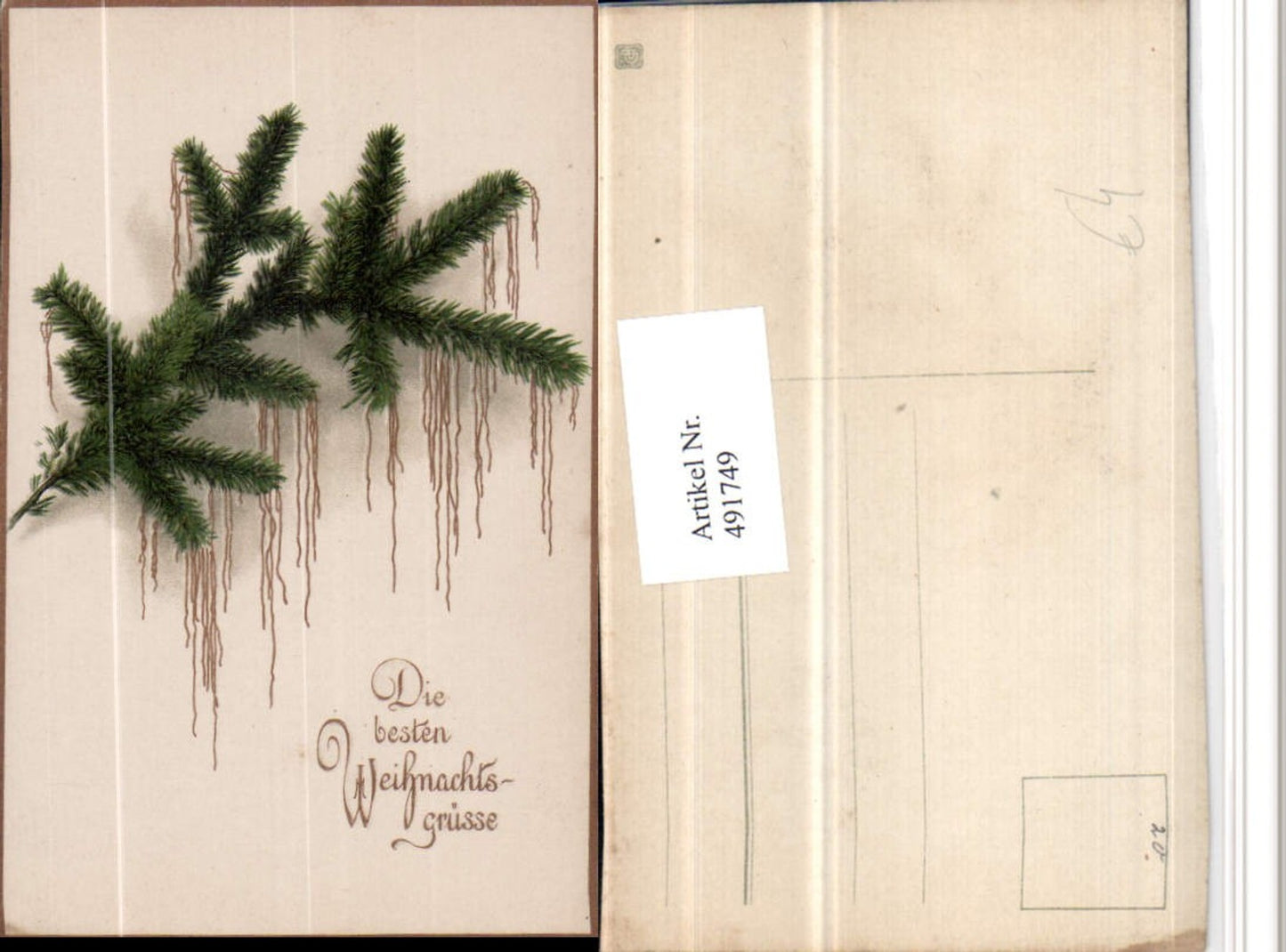 491749, Artist AK Christmas tree branch twig