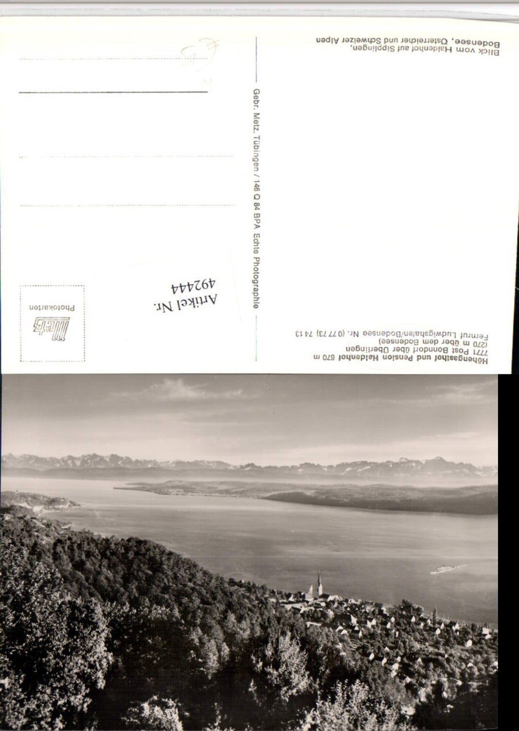 492444, Bonndorf near Überlingen on Lake Constance, partial view of the mountain scenery