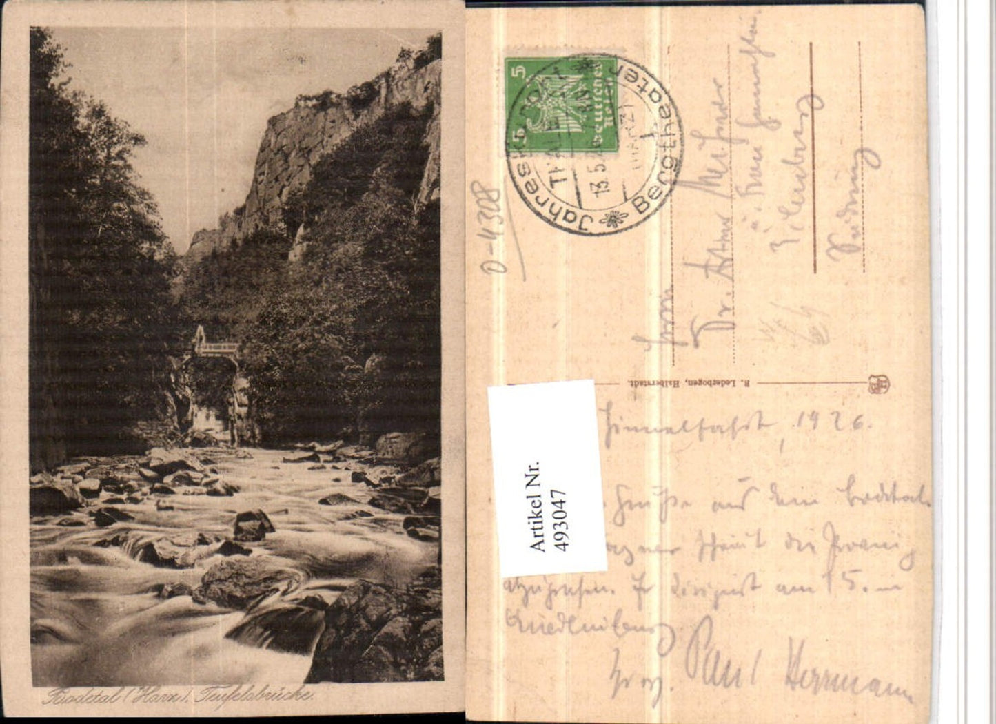 493047, Bodetal near Thale in the Harz Mountains, Devil's Bridge