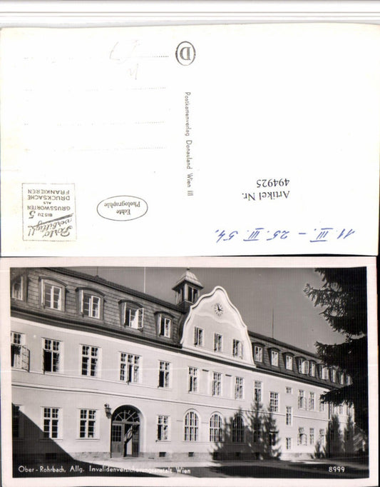 4947925,Oberrohrbach Invalidenversicherungsanstalt Gebäude