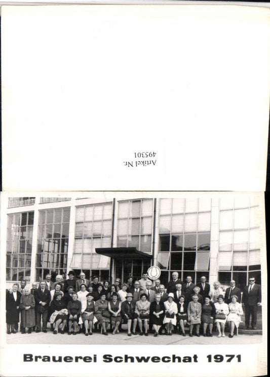 495301,Foto Brauerei Schwechat 1971 Gruppenfoto