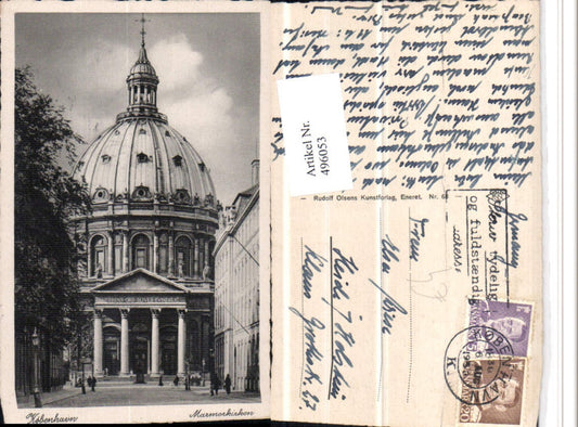 496053,Denmark Kobenhavn Copenhagen Marmorkirken church dome