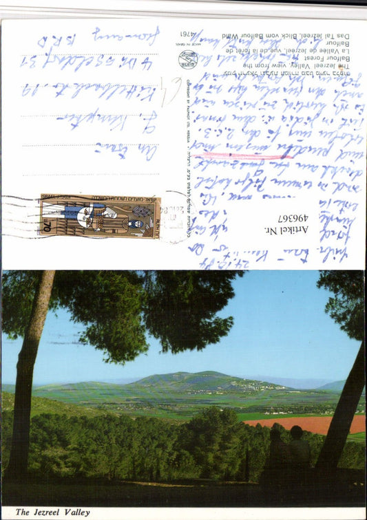 496367,Israel Jezreel Valley from the Balfour Forest landscape