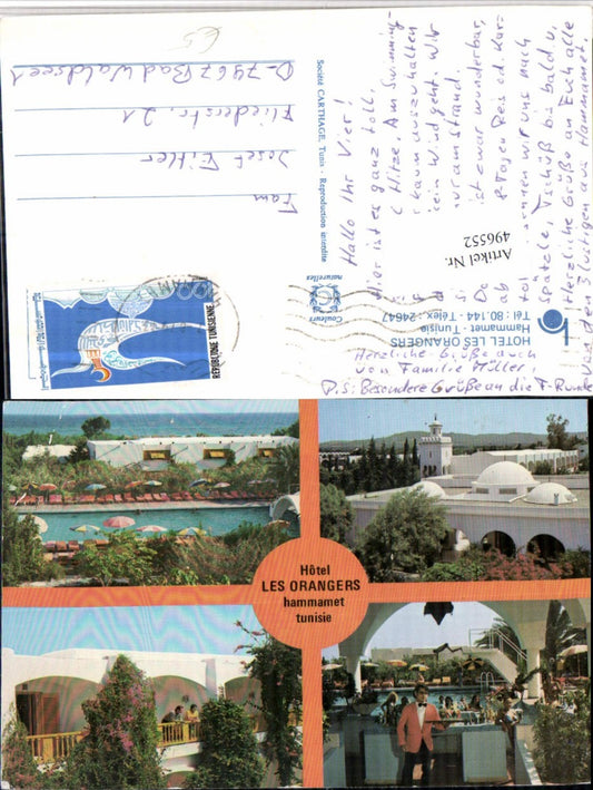 496552,Tunisia Hammamet Hotel les Orangers multi-image map