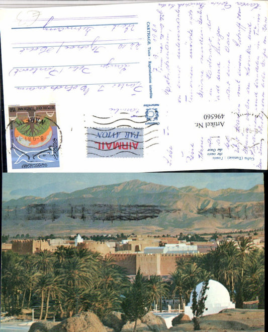 496560, Tunisia Gafsa Oasis Oasis Mountain scenery