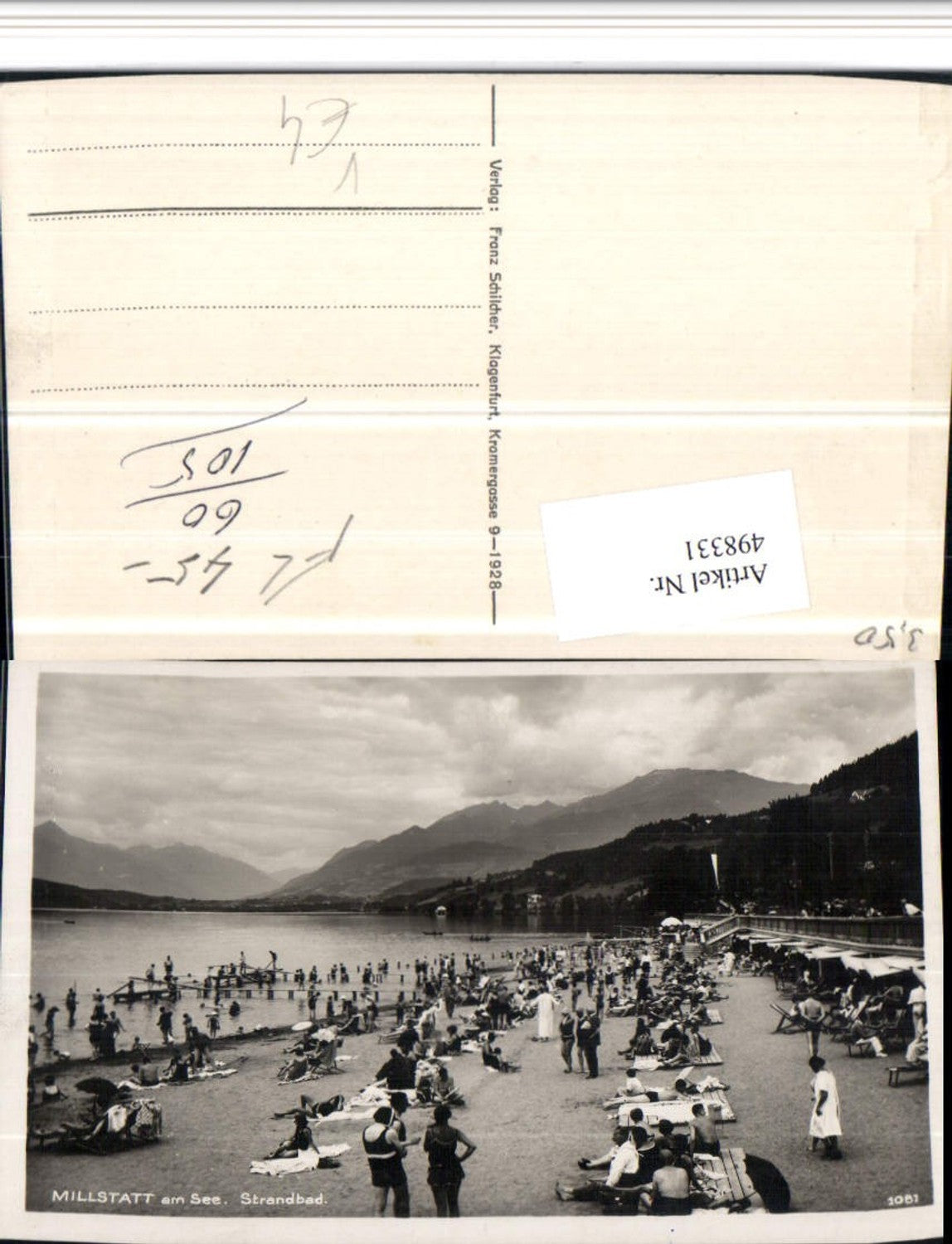 498331, Millstatt am See Strandbad Strandleben pub F. Schilcher 1081