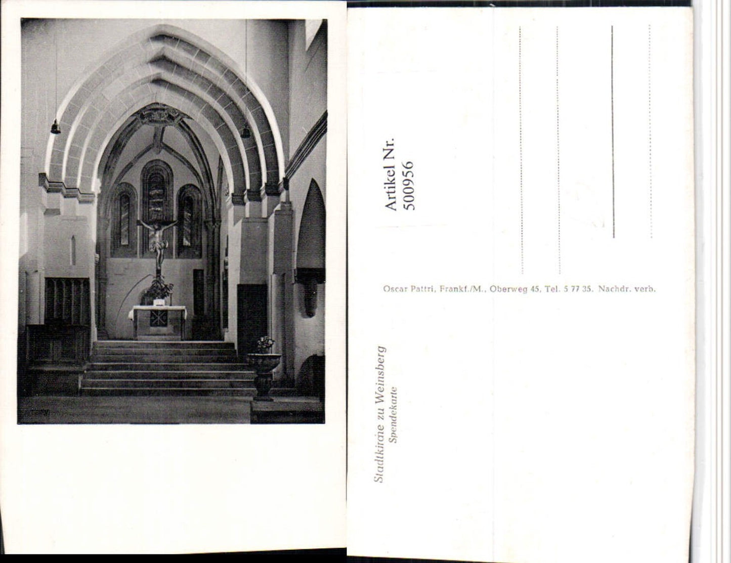 500956, Weinsberg Town Church, Church Interior View