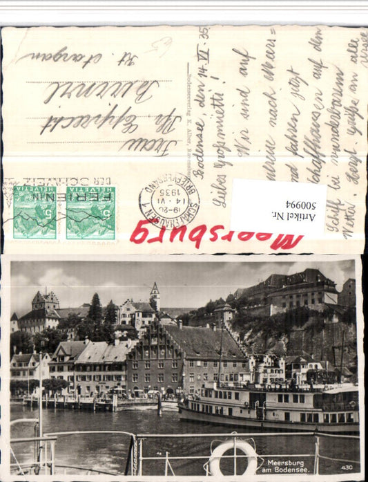 500994, Meersburg on Lake Constance, partial view of a steamer