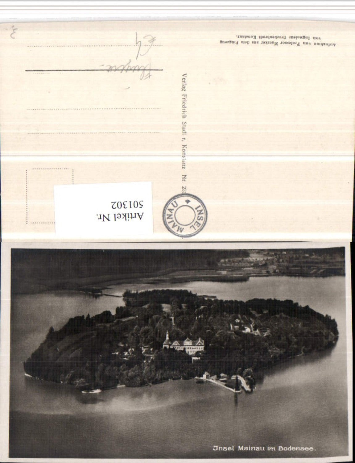 501302, Mainau Island in Lake Constance near Constance, aerial view