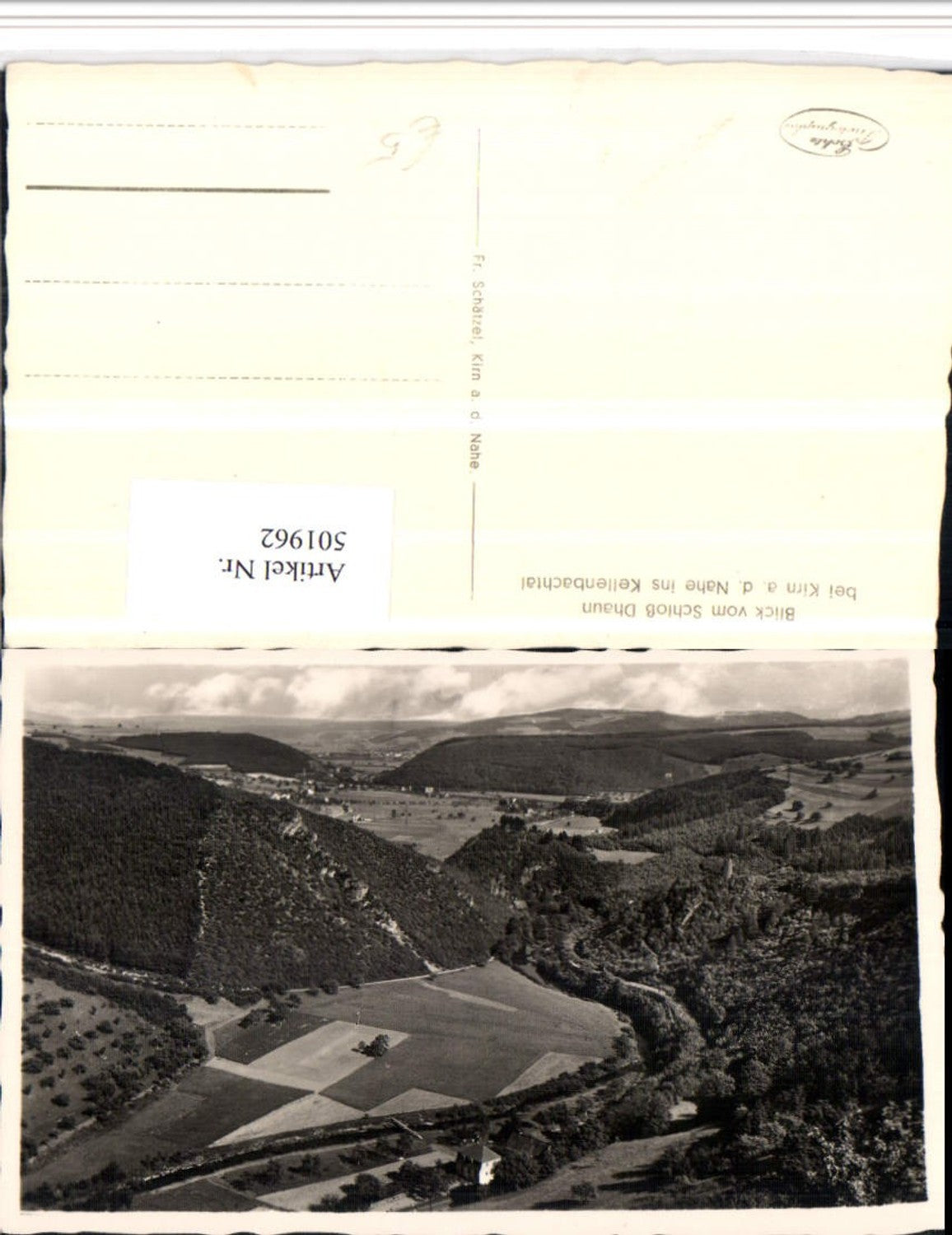 501962, View from Dhaun Castle near Kirn on the Nahe River into the Kellenbach Valley
