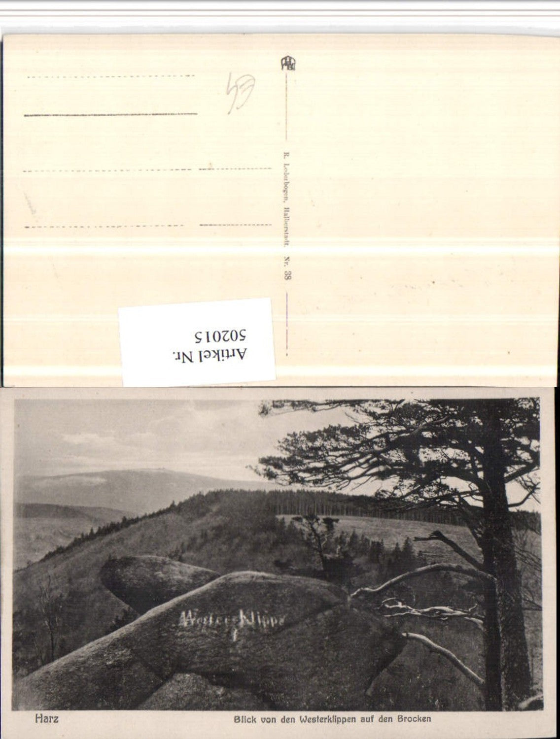 502015, Harz Mountains, view from the Westerklippen cliffs towards the Brocken mountain near Ilsenburg
