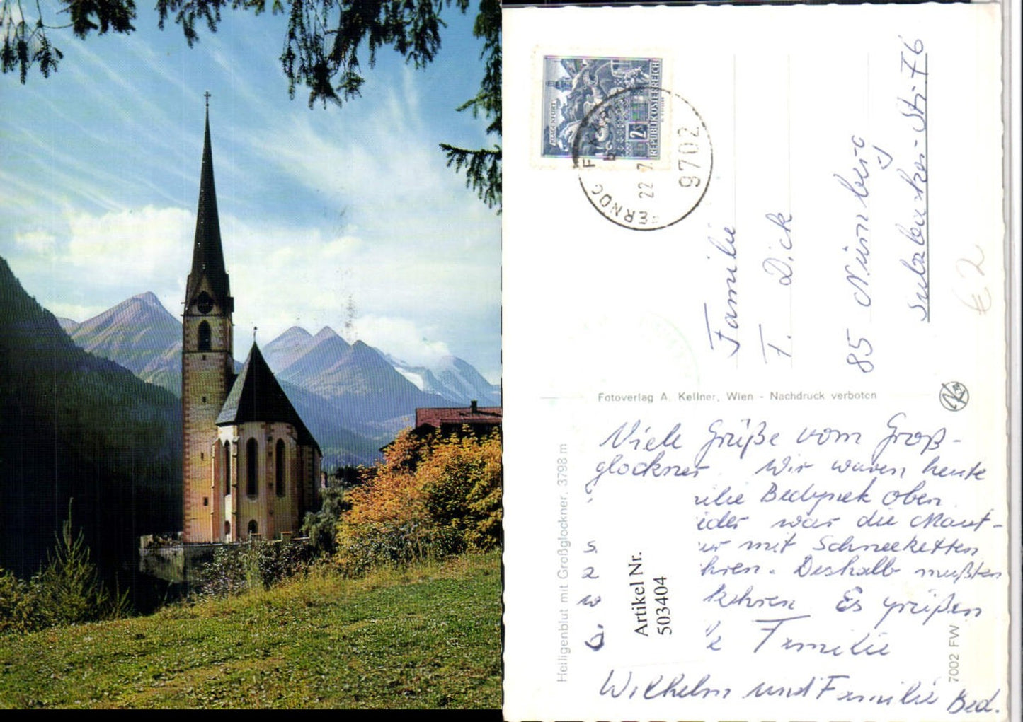503404, Heiligenblut Church with Großglockner mountain backdrop