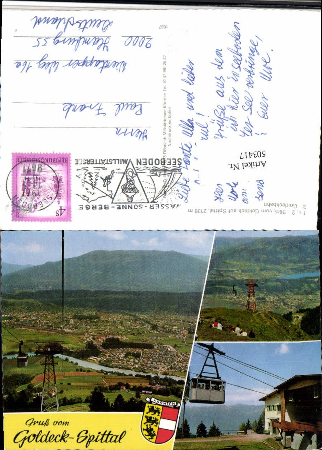 503417, Spittal an der Drau, Goldeck cable car, multi-view map