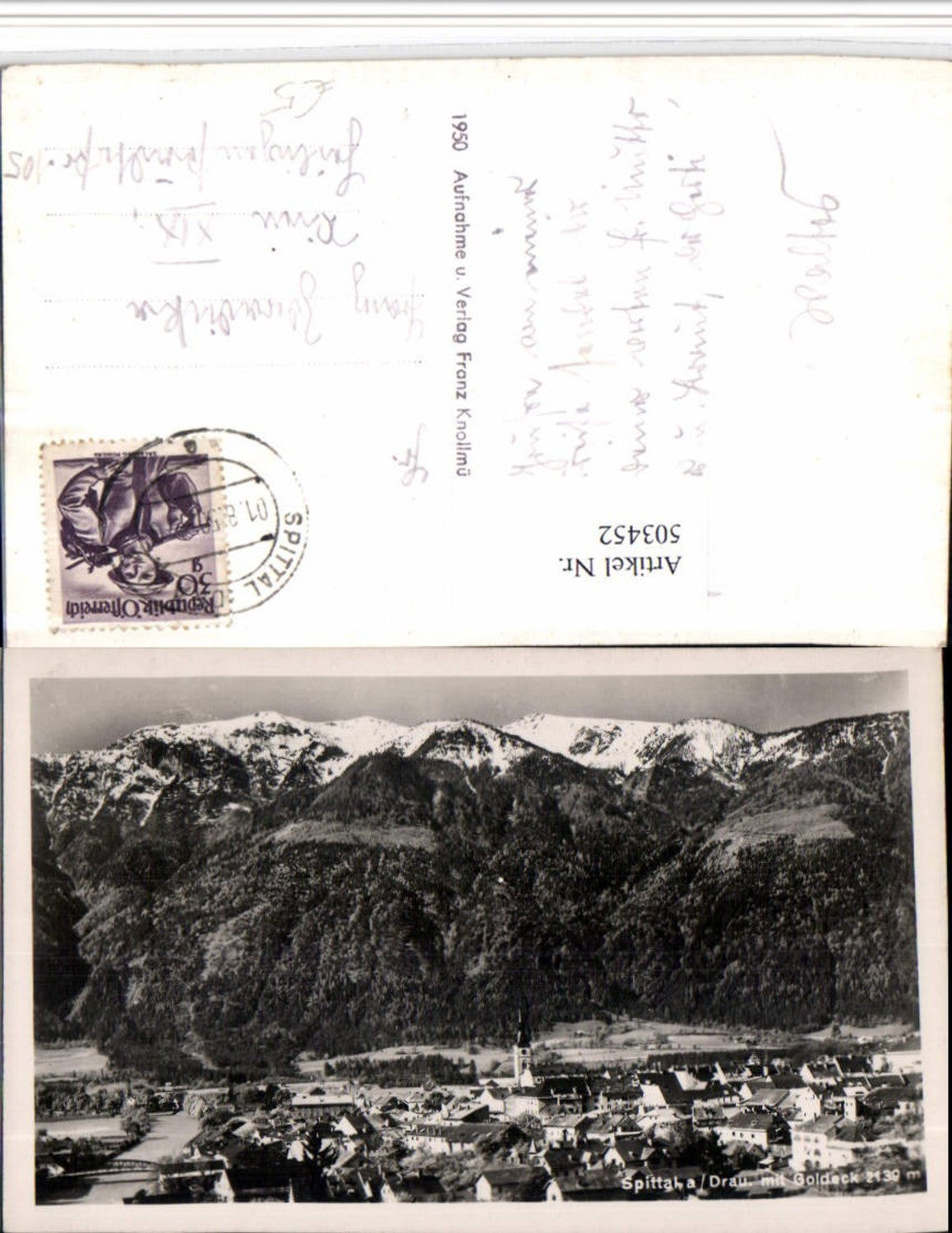 503452, Spittal an der Drau, overall view with Goldeck mountain scenery