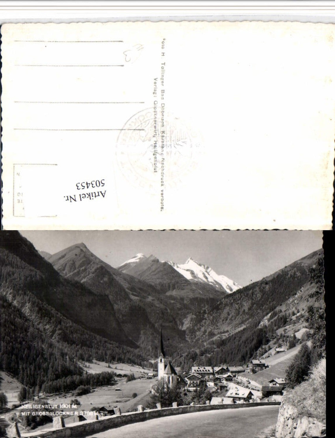 503453, Heiligenblut Total view with Großglockner mountain backdrop