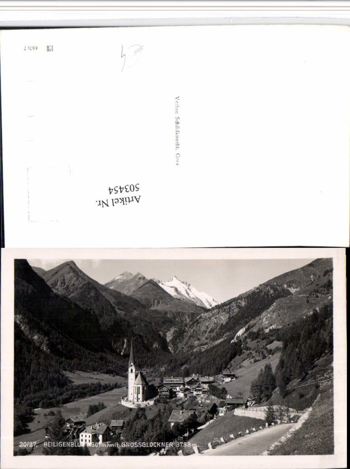 503454, Heiligenblut Total view with Großglockner mountain backdrop