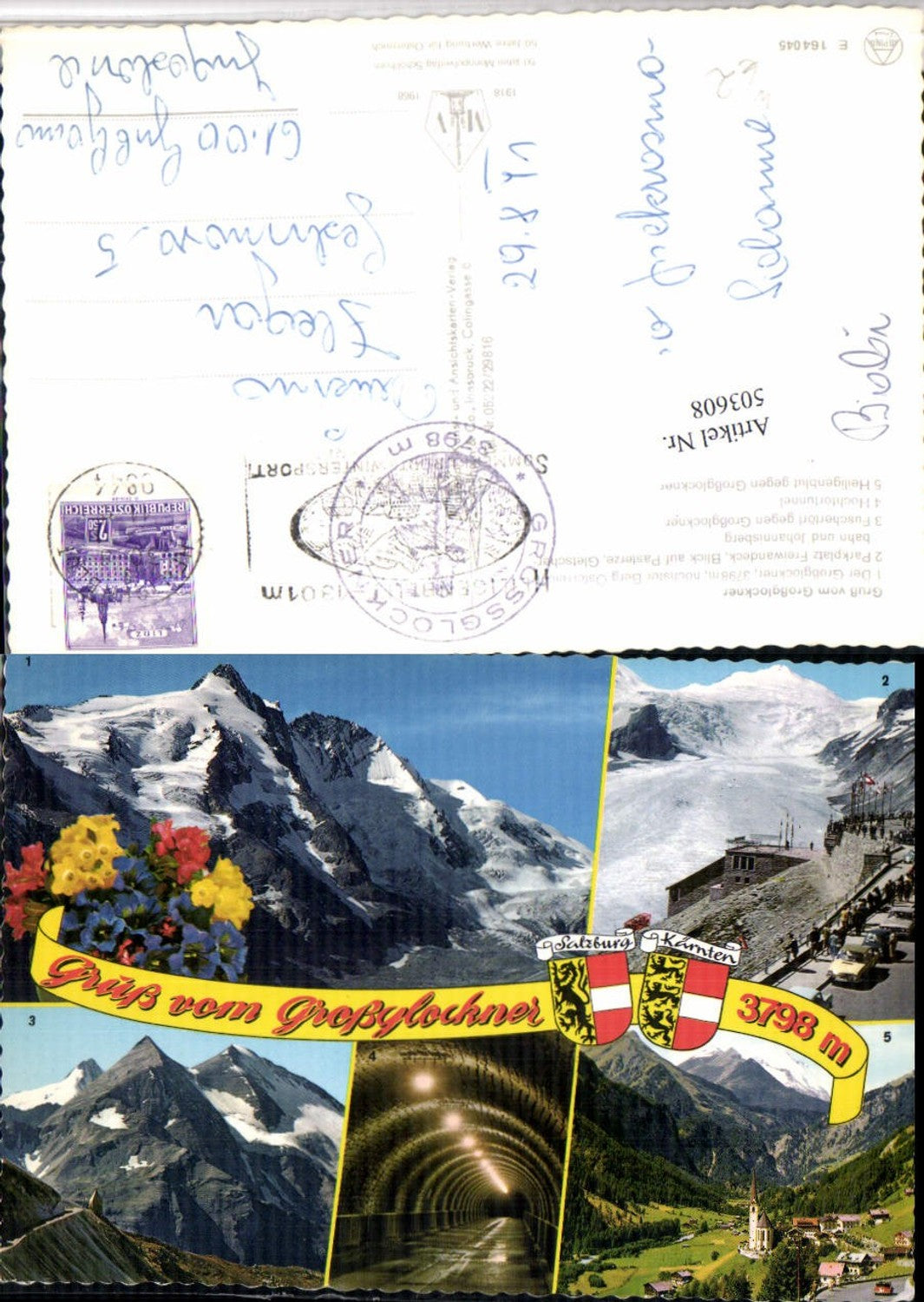 503608, Grossglockner near Heiligenblut, mountain scenery, tunnel, multi-image map