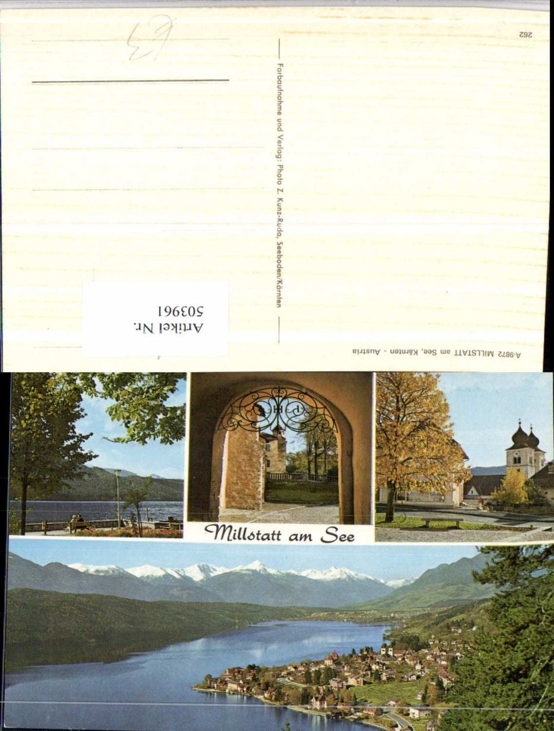 503961, Millstatt am See Totale Stift Tor Multiview Postcard