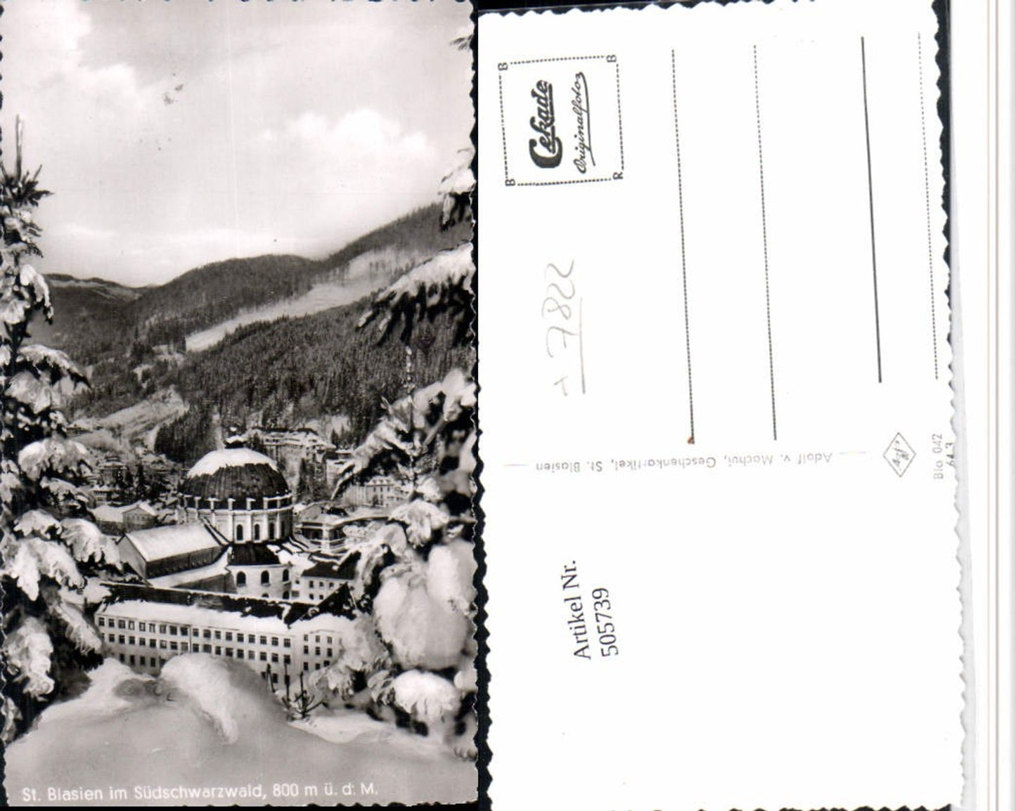 505739,St. Blasien im Schwarzwald Teilansicht Kloster Winterbild