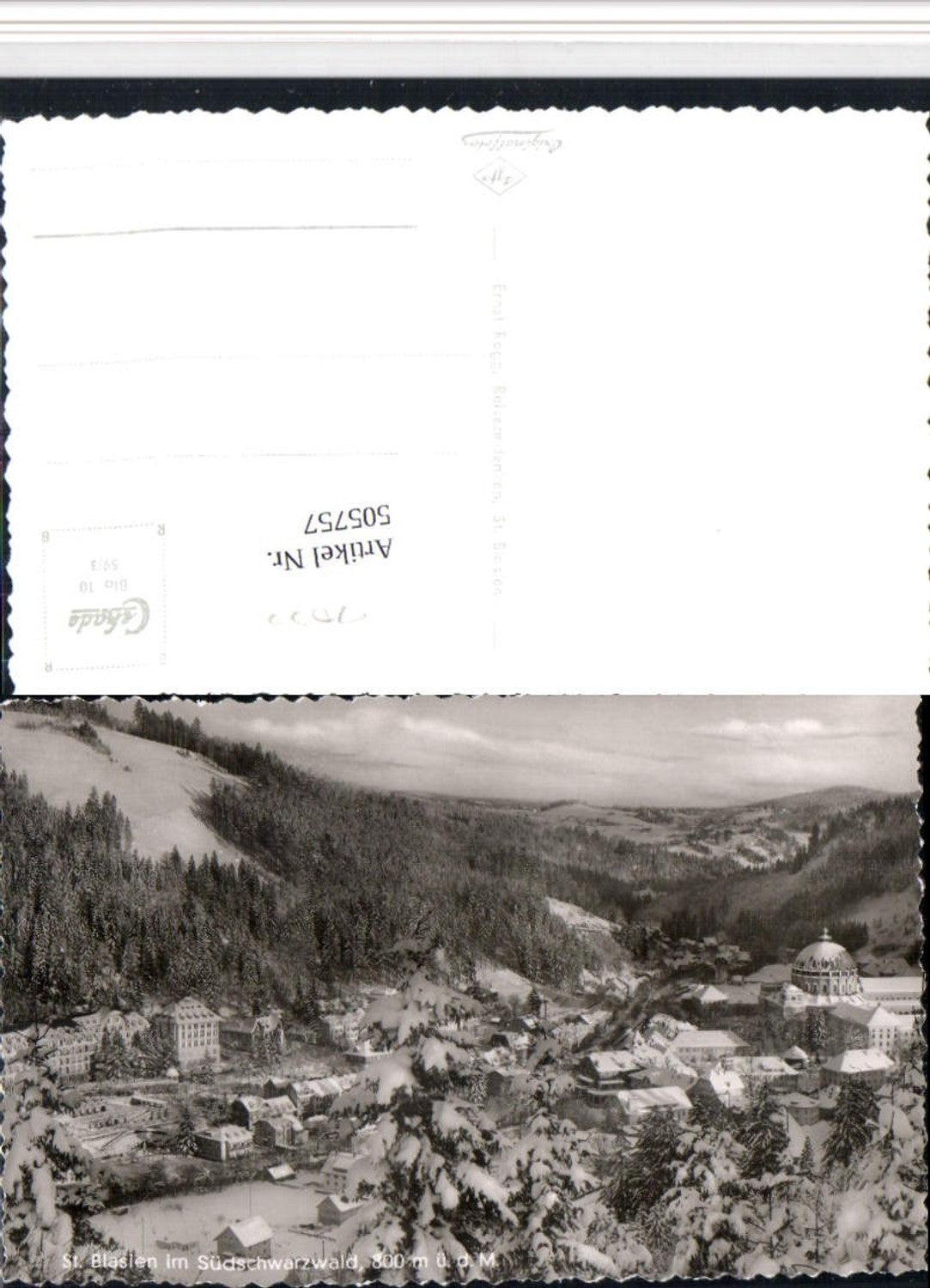 505757, St. Blasien in the Black Forest, total winter view