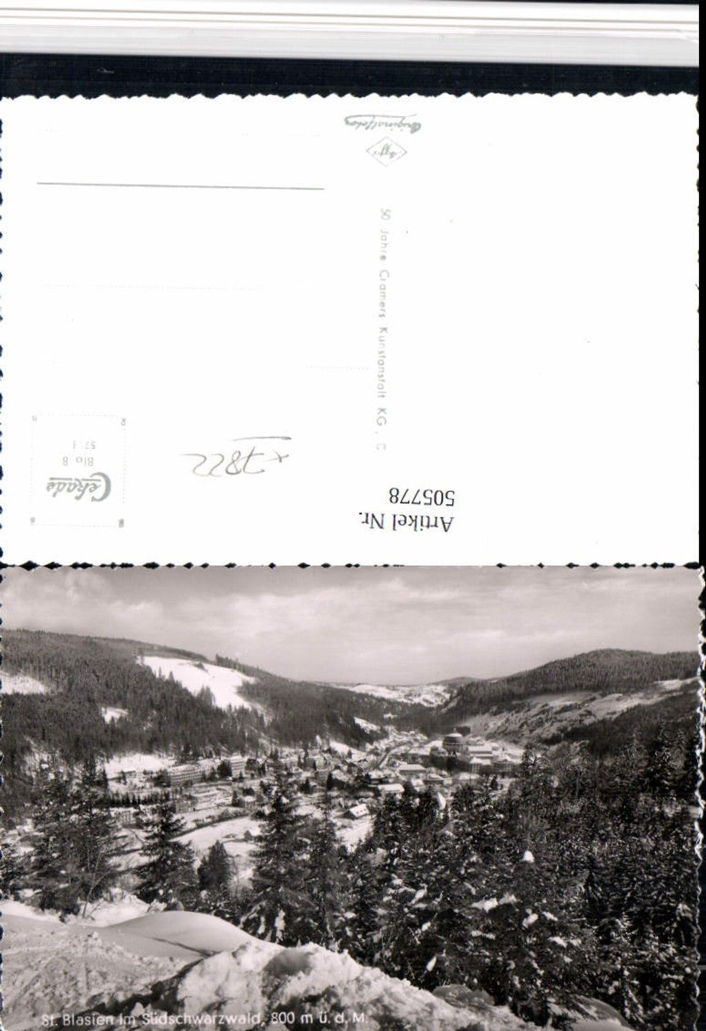 505778, St. Blasien in the Black Forest, total winter view