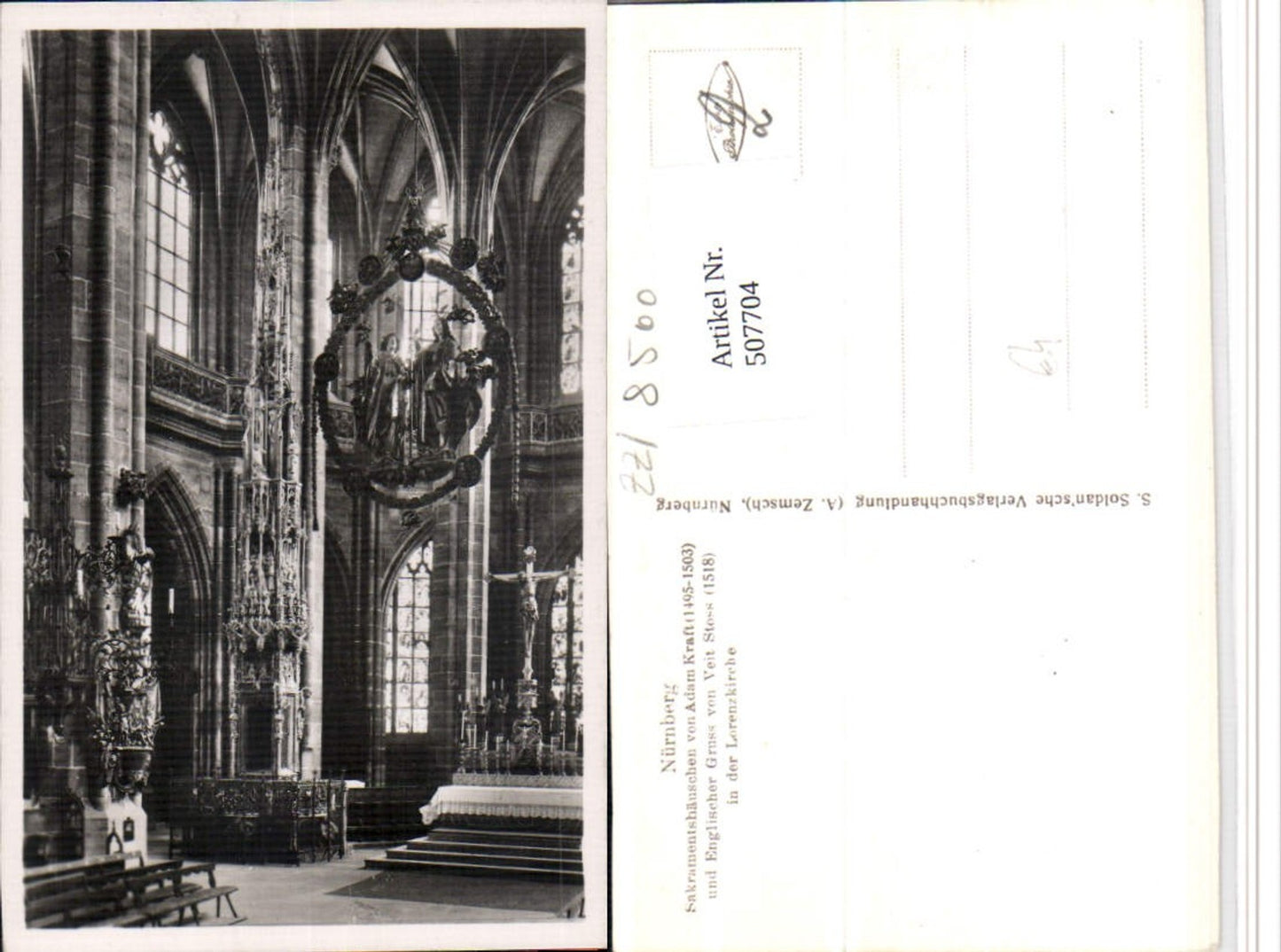 507704,Nürnberg Lorenzkirche Kirche Innenansicht