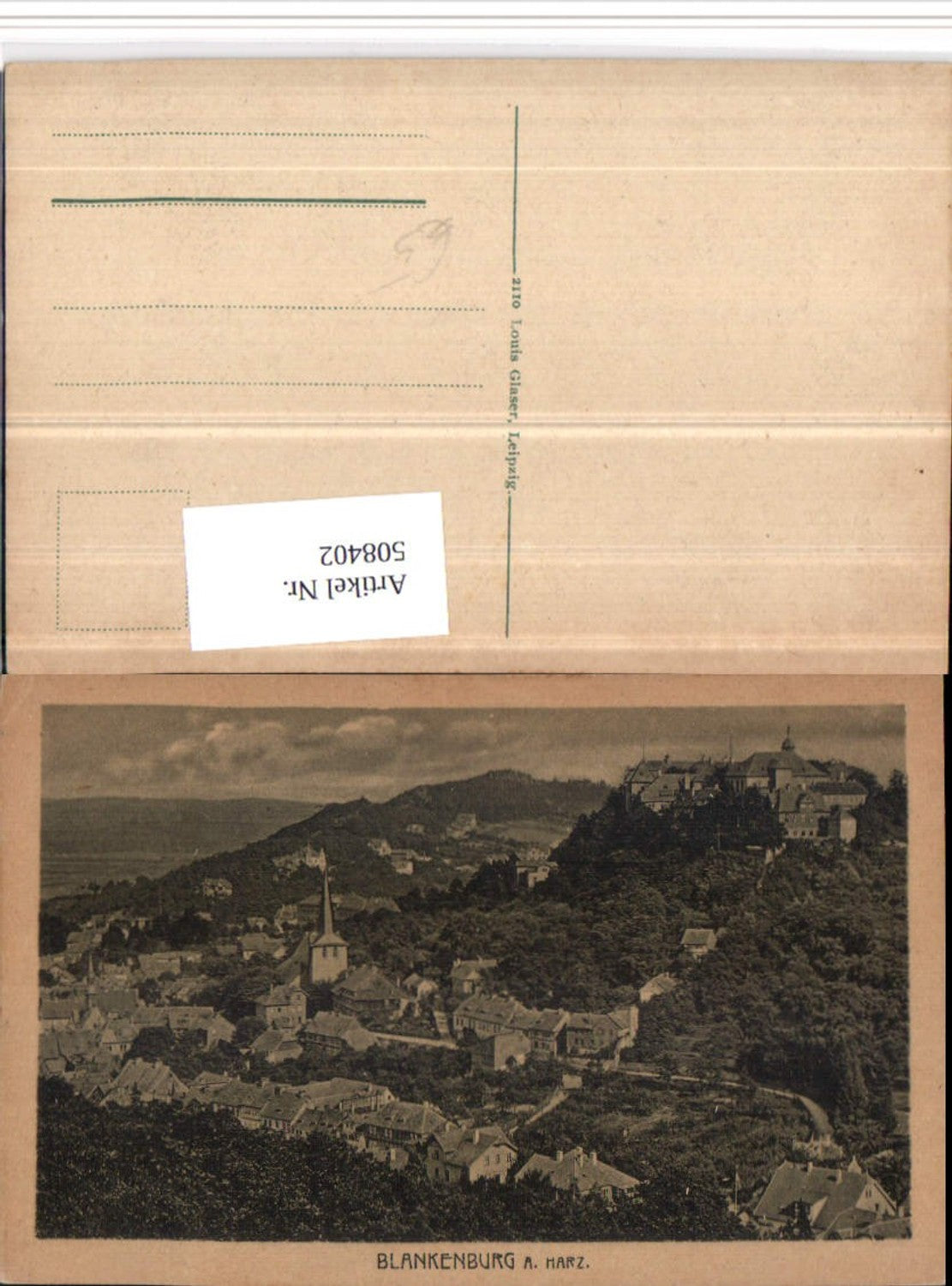 508402, Blankenburg am Harz, view including the castle
