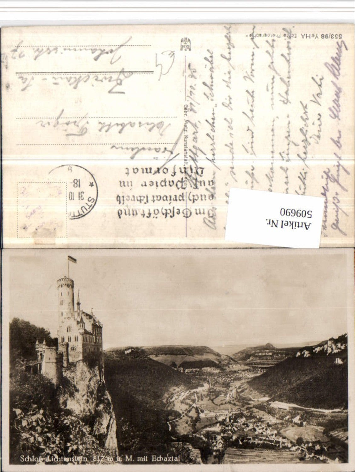 509690, Lichtenstein Castle in the Echaz Valley near Honau, Lichtenstein