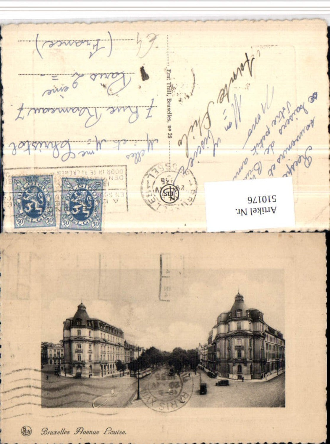 510176,Belgium Bruxelles Brüssel Avenue Louise Straßenansicht