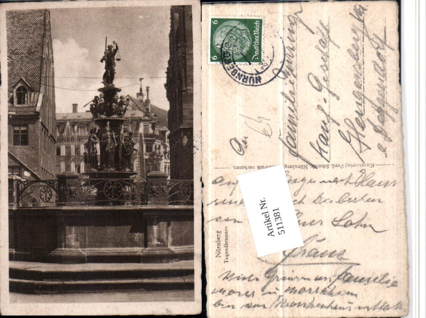 511381,Nürnberg Tugendbrunnen Brunnen