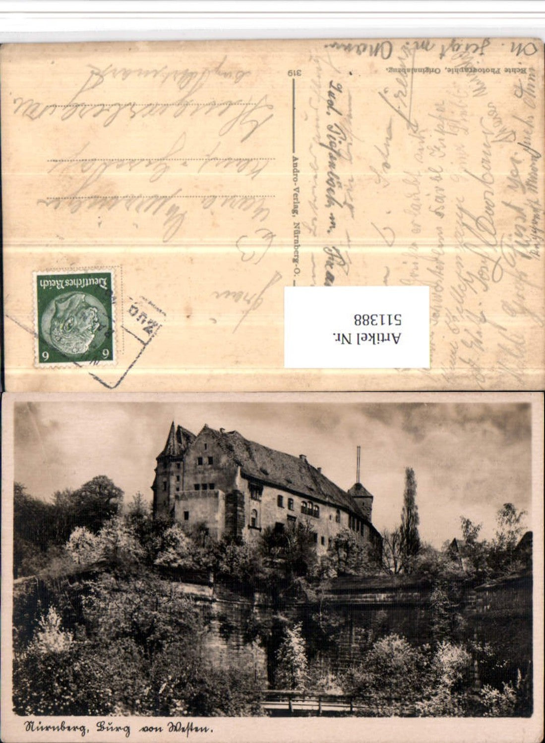 511388,Nürnberg Burg von Westen